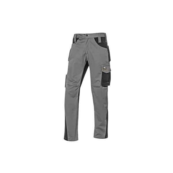 Calça Bicolor FUSION,cor Cinza/Negro 100% Alg.Fresco 200grs