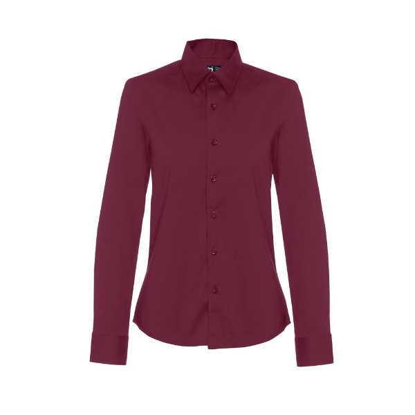 Camisa de senhora em popelina, 68% alg, 28% poliam, 4% elast