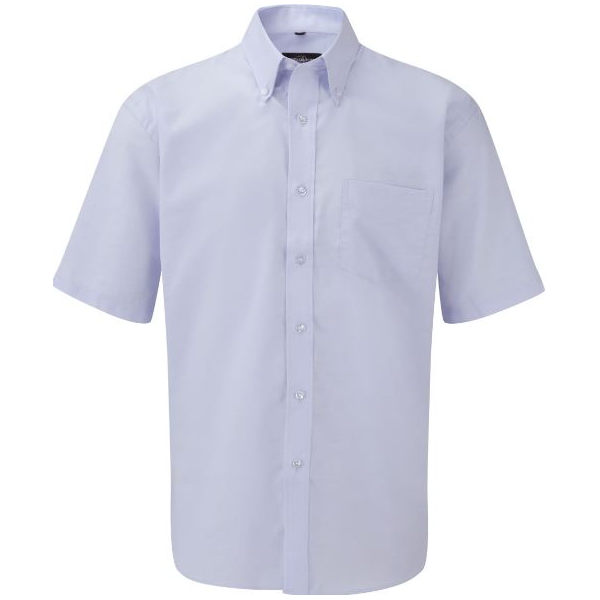 Camisa Oxford de homem, m/ curta.70% algodão e 30% poliester