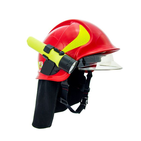 Capacete para Bombeiro Calisia Vulcan, com viseira.