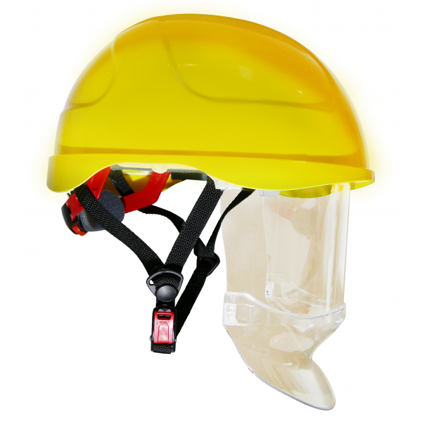 Capacete c/viseira anti-uv integrada para TET