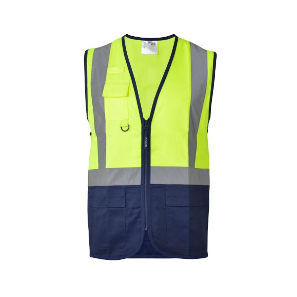 Colete de AV Atlanta, tipo safari, 100% poliéster. 200 g/m2.