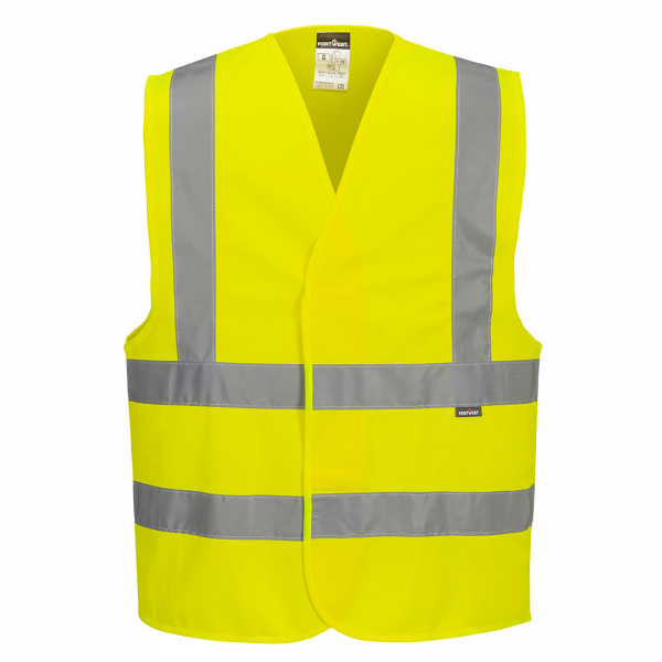 Colete de AV, 100% Poliéster, malha-urdidura. 125g