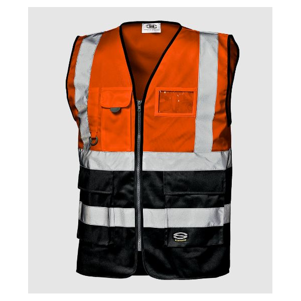 Colete Grifone em AV, bicolor, com fecho. 100% poliéster.