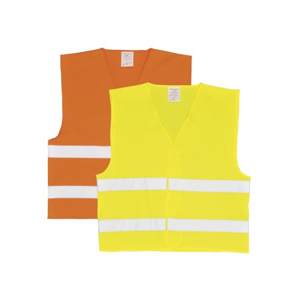 Colete alta visibilidade c/2faixas horiz. Laranja ou Amarelo