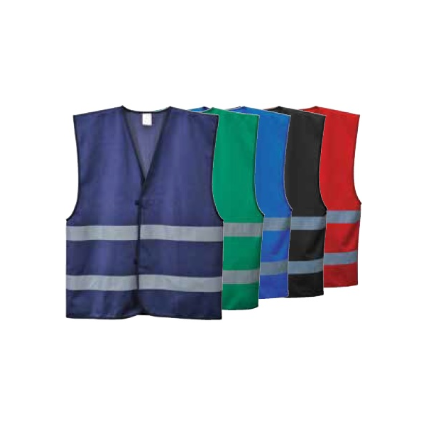 Colete reflector com faixas reflectoras, disp.diversas cores