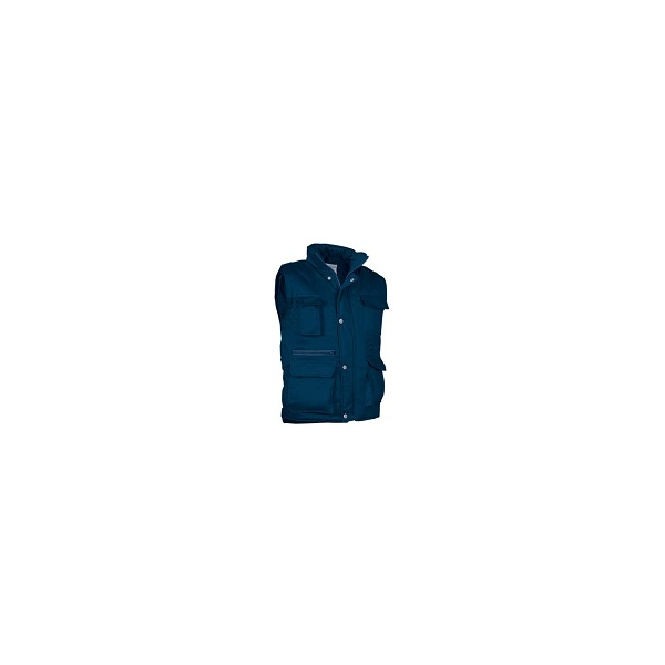 Colete Multibolsos Acolchoado e Forrado 65% poliés. 35% Alg.