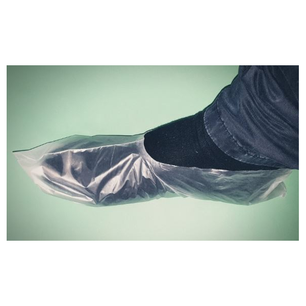 Meia descartável plástica, caixa de 1000 unidades.