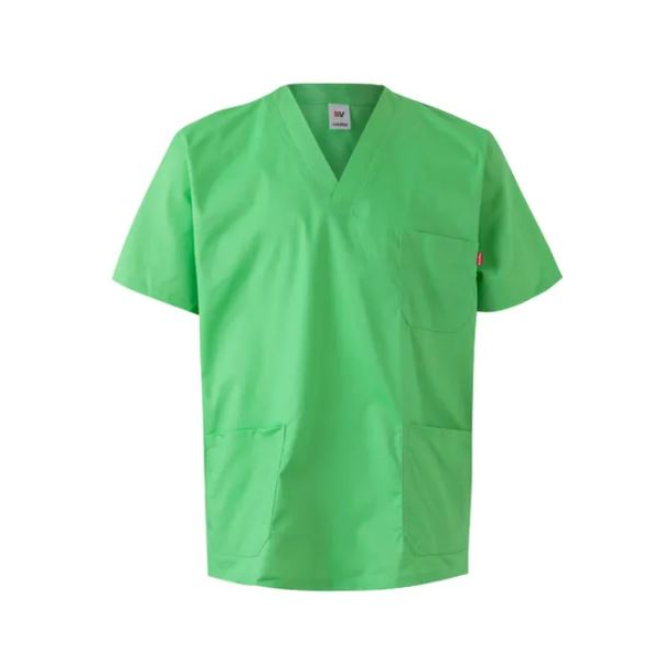 Túnica em tecido stretch, 62% pol/ 34% alg/ 4% elastano.