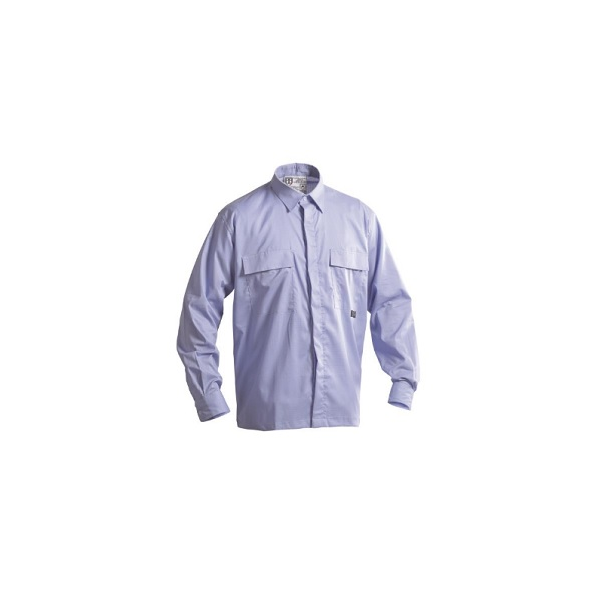 Camisa ignifuga, 98% algodão, 2% fibra antiestática.130 g/m2