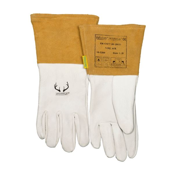 Luva Weldas de soldadura TIG/MIG, comprimento 32cm.