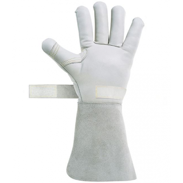 Luva em pele, Sobreluva Dieléctrica. Com aperto de pulso.