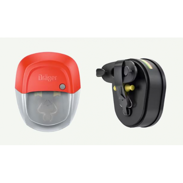 Sistema de escape Dräger PARAT® 1200, com filtro ABEK10.