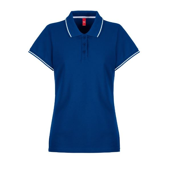 Pólo bicolor de senhora, 100% algodão, 195 195 g/m².