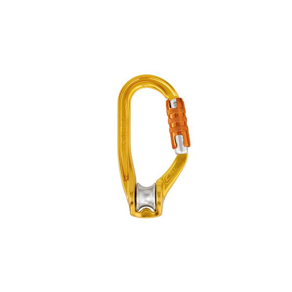 Mosquetão com polia incluida, Petzl RollClip Triact-Lock.