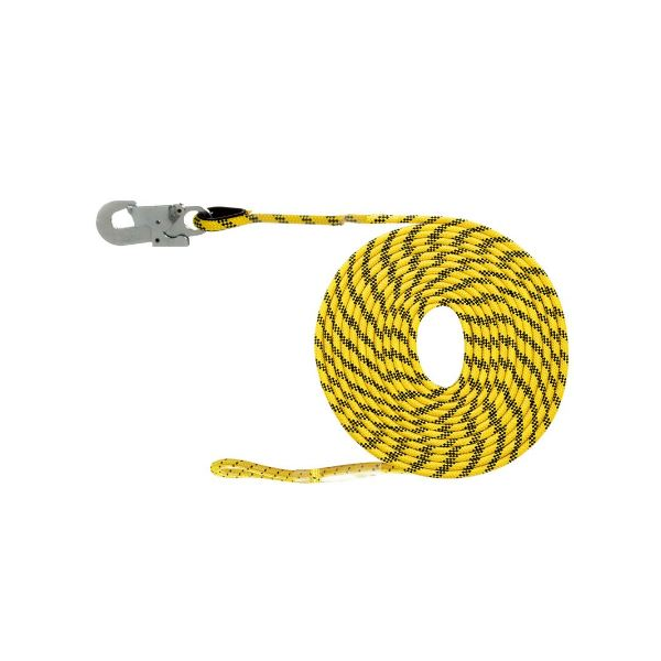 Linha de vida horizontal, em corda, com 5 metros.