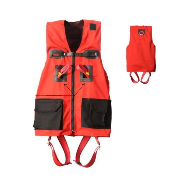 Arnes/Colete com dois pontos de ancoragem disp.cor vermelho