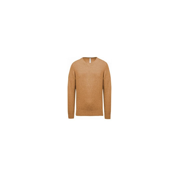 Pullover c/ decote em V, 87% alg. 11% poli. 2% elast.330g/m²