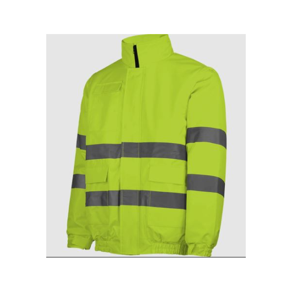 Blusão de alta visibilidade, monocolor, mangas amoviveis.