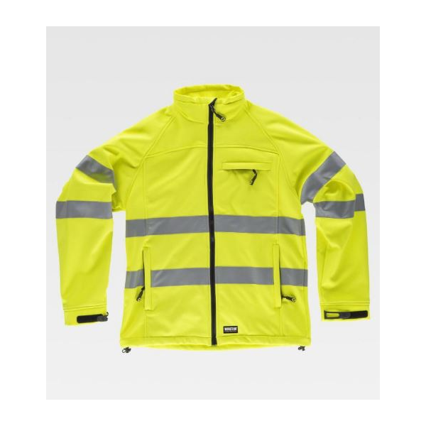 Softshell em AV, 96% Poliéster 4% Elastano. 330 g/m2.