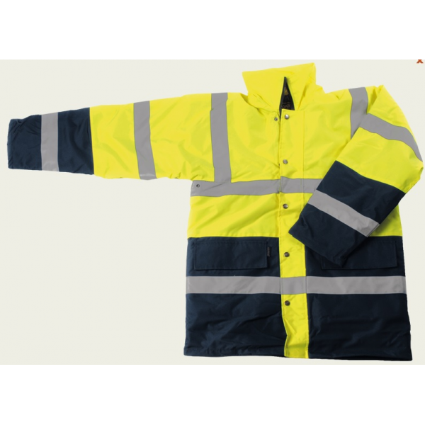 Parka Alta Visibilidade bicolor forr.internamente, faixas 3M