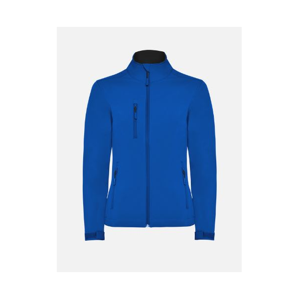 Softshell Nebraska Women, 2 camadas. 98% pol e 8% elastano.