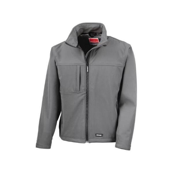 Casaco softshell, membrana TPU, 93% poliéster; 7% elastano.