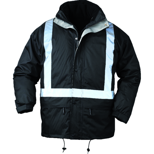 Parka 4 em 1,c/ faixas,100% poliéster. Casaco interior polar