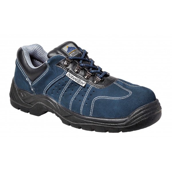 Sapato desportivo perfurado cor azul S1P, EN 20345