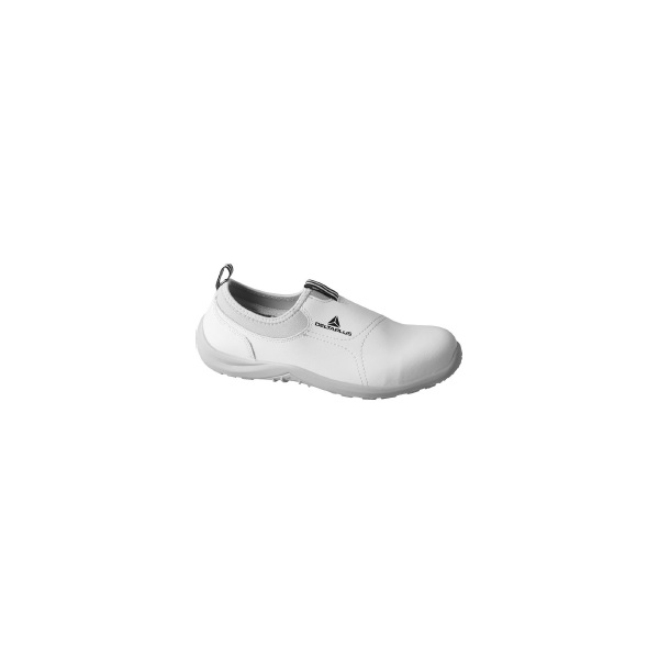 Sapato branco Miami S2 SRC em microfibra e pu sem cordões