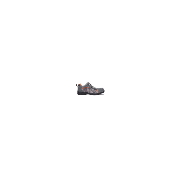 Sapato Rubidio em camurça cinza S1P SRC c/ rede lateral 3D