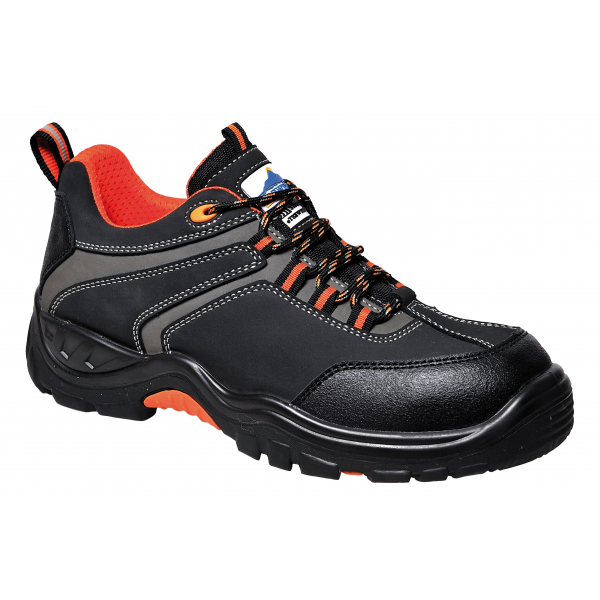 Sapato Operis em composito cor preto/laranja S3 HRO