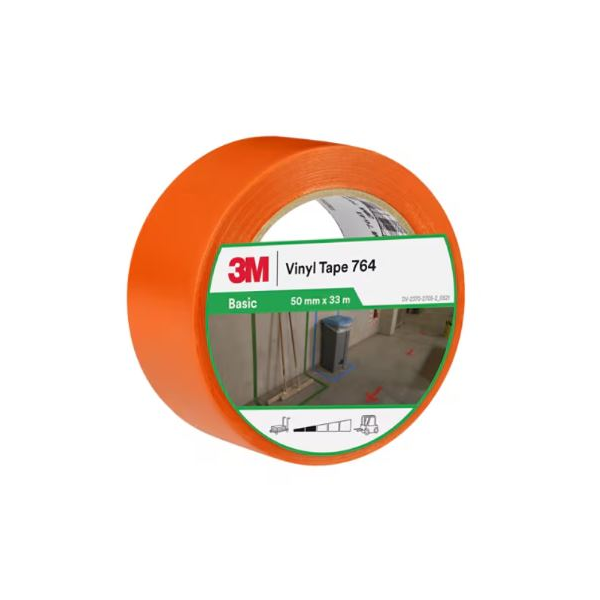 Fita de marcação 3M 764, cor laranja, 50mm x 33mts.