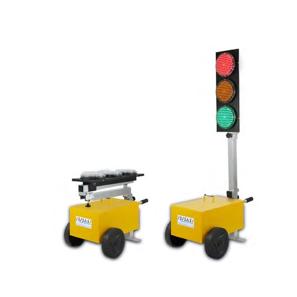 Conjunto de Semáforos Temporários LED, com 3 vias.