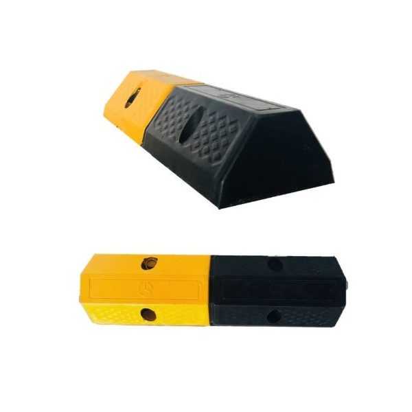 Delimitador de estacionamento amarelo/preto, 485x150x88mm.