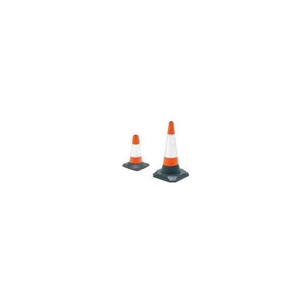 Cone Sinalização Borracha Reflectorizado 35 cm.