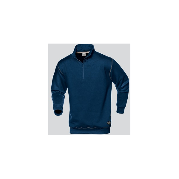 Sweatshirt 50% algodão/50% poliéster,280 g c/ fecho cor Azul