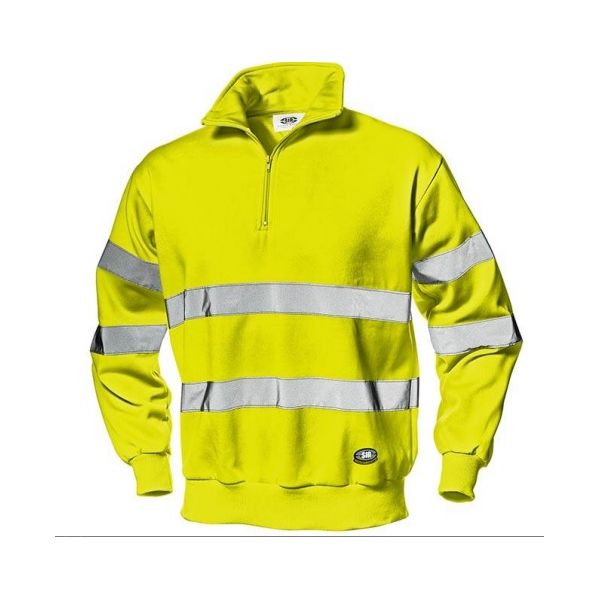 Sweatshirt amarela de A.V. 55% alg. 45% pol. 320g/m2.