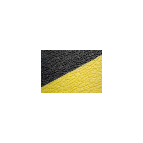 Tapete anti-fadiga em PVC 9 mm alt x 18.3 mt Preto/Amarelo