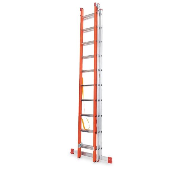 Escada mista, 3 lanços (ult. isolado). 3 x 10 degraus.