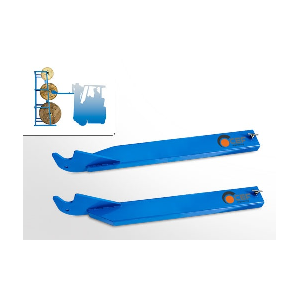 Garfos adaptaveis p/empilhador p/manusamento bobines (par)