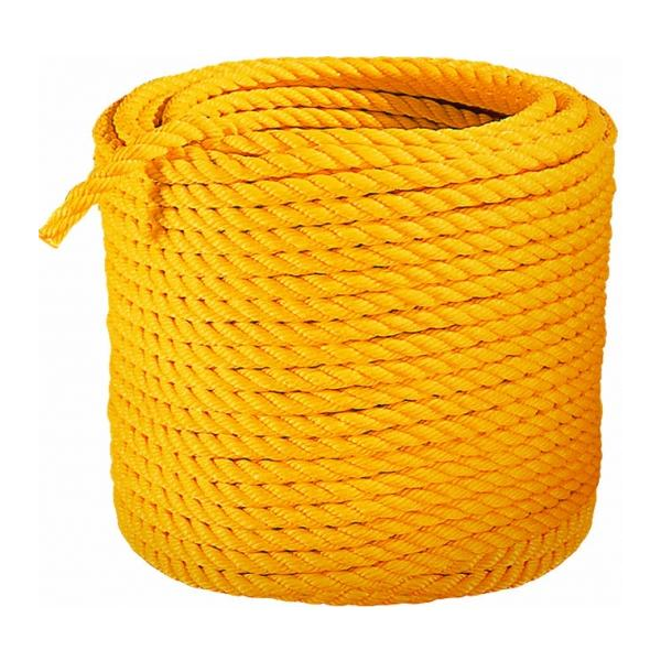 Corda Isolante H.TET/MT 12mm cor amarelo, rolo de 200mts