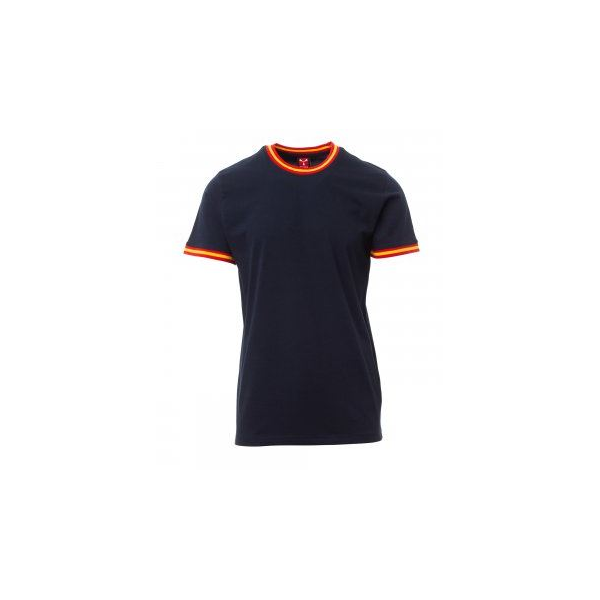 T-Shirt de manga curta, 100% algodão, colarinho de contraste