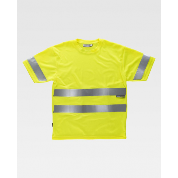 T-shirt de Alta Visibilidade com faixas reflectoras